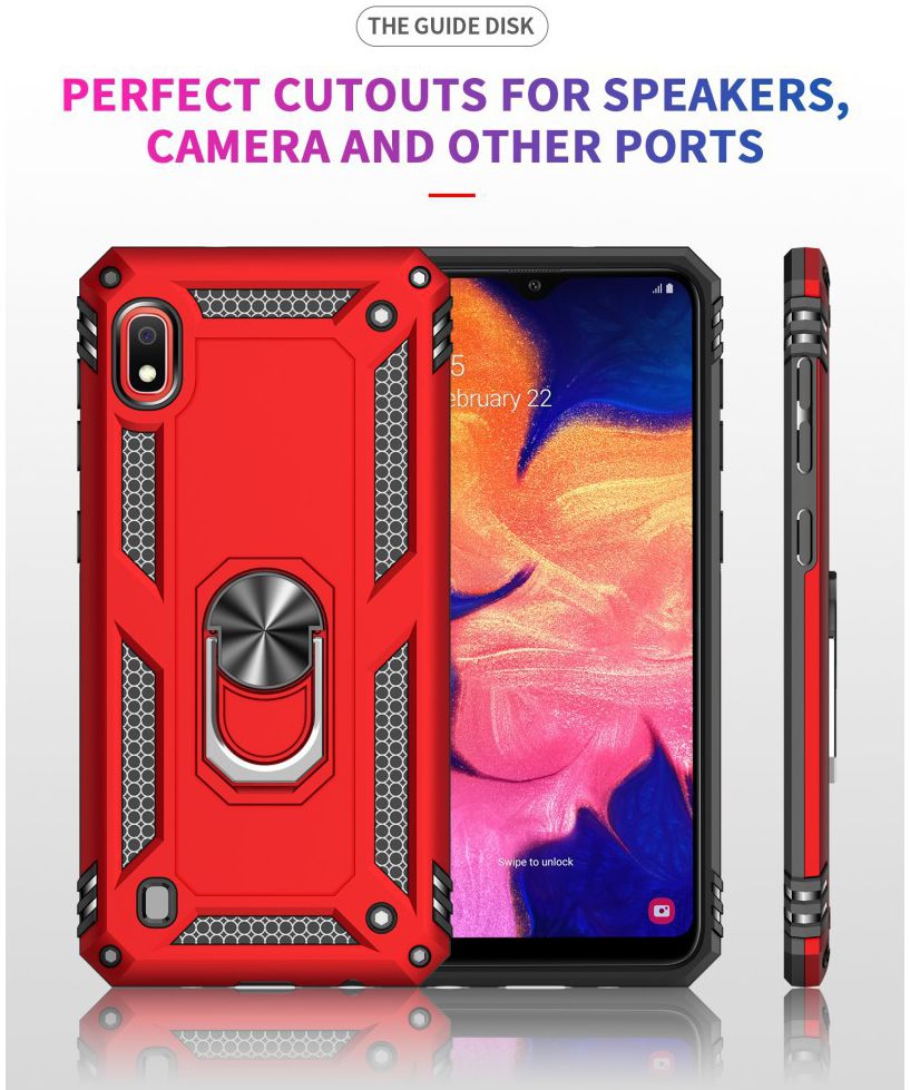 Samsung Galaxy A10 Hybride Hoesje met Kickstand Zwart afbeelding 3