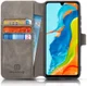 Huawei P30 Lite Retro Portemonnee Hoesje Grijs afbeelding 1