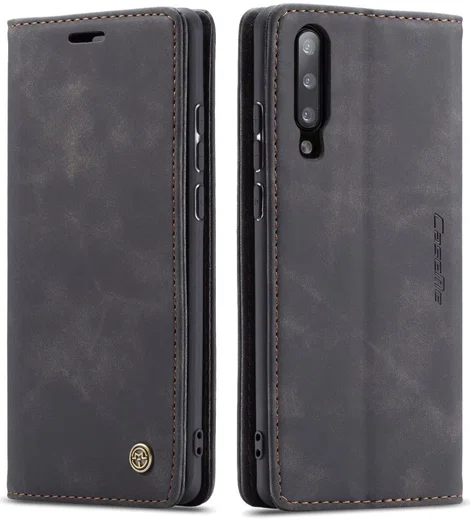 Samsung Galaxy A70 Retro Portemonnee Hoesje Zwart afbeelding 5