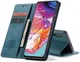 Samsung Galaxy A70 Retro Portemonnee Hoesje Blauw afbeelding 1