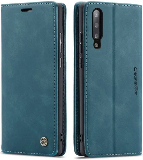 Samsung Galaxy A70 Retro Portemonnee Hoesje Blauw afbeelding 11