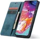 Samsung Galaxy A70 Retro Portemonnee Hoesje Blauw afbeelding 7