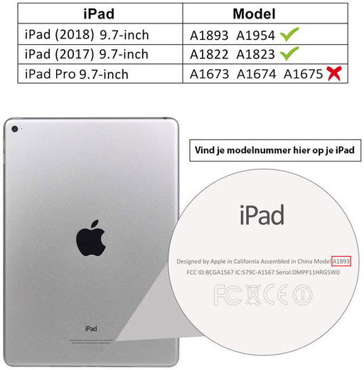 Apple iPad 2017 / 2018 / Air / Air 2 360° Draaibare Hoes Zwart afbeelding 14
