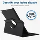 Apple iPad 2017 / 2018 / Air / Air 2 360° Draaibare Hoes Zwart afbeelding 3