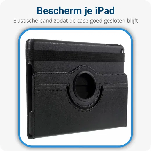 Apple iPad 2017 / 2018 / Air / Air 2 360° Draaibare Hoes Zwart afbeelding 4
