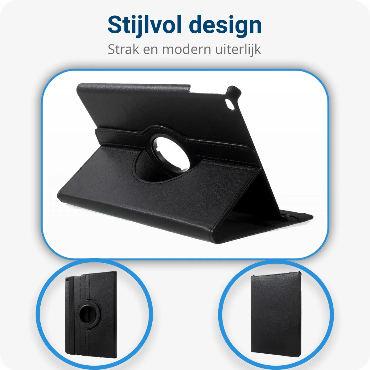 Apple iPad 2017 / 2018 / Air / Air 2 360° Draaibare Hoes Zwart afbeelding 5
