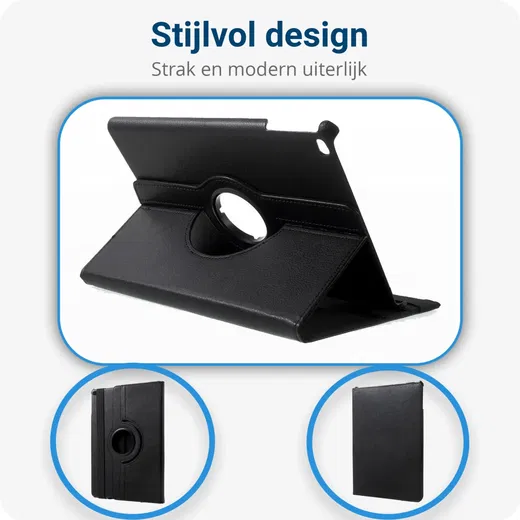 Apple iPad 2017 / 2018 / Air / Air 2 360° Draaibare Hoes Zwart afbeelding 5