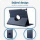 Apple iPad 2017 / 2018 / Air / Air 2 360° Draaibare Hoes Donker Blauw afbeelding 5