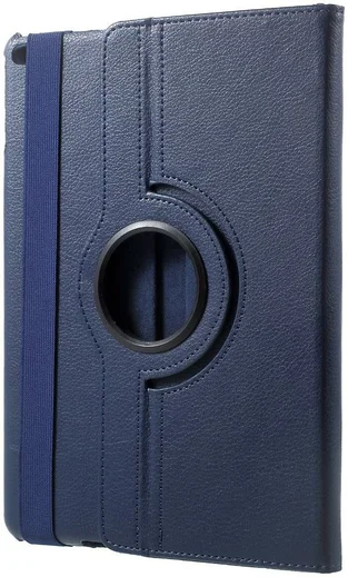 Apple iPad 2017 / 2018 / Air / Air 2 360° Draaibare Hoes Donker Blauw afbeelding 1