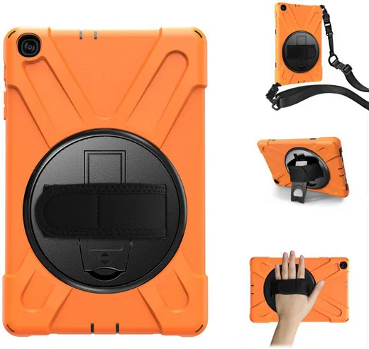 Samsung Galaxy Tab A 10.1 (2019) Hybride Kickstand Hoesje Oranje afbeelding 1