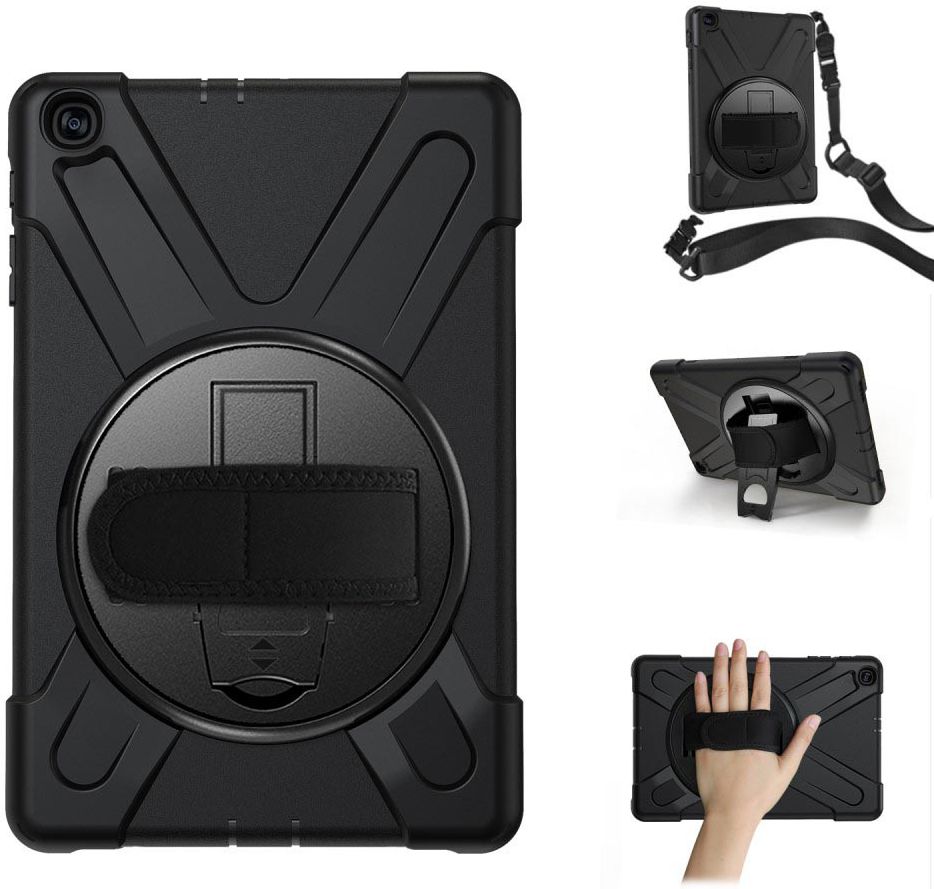 Samsung Galaxy Tab A 10.1 (2019) Hybride Kickstand Hoesje Zwart afbeelding 1