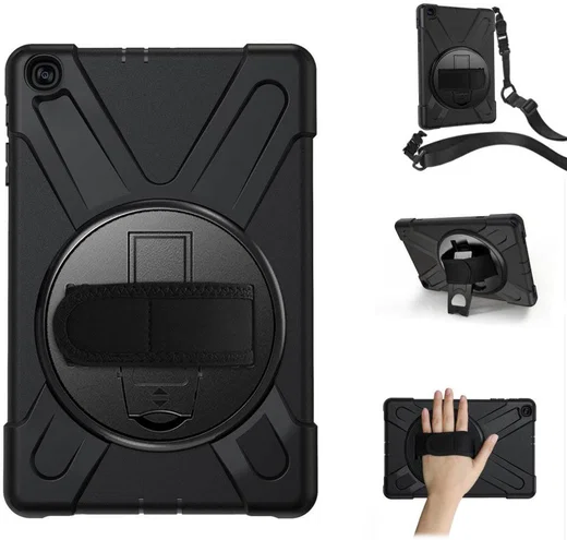 Samsung Galaxy Tab A 10.1 (2019) Hybride Kickstand Hoesje Zwart afbeelding 1