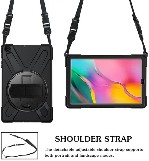 Samsung Galaxy Tab A 10.1 (2019) Hybride Kickstand Hoesje Zwart afbeelding 3