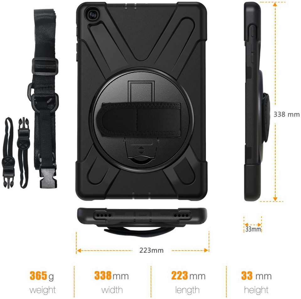 Samsung Galaxy Tab A 10.1 (2019) Hybride Kickstand Hoesje Zwart afbeelding 4
