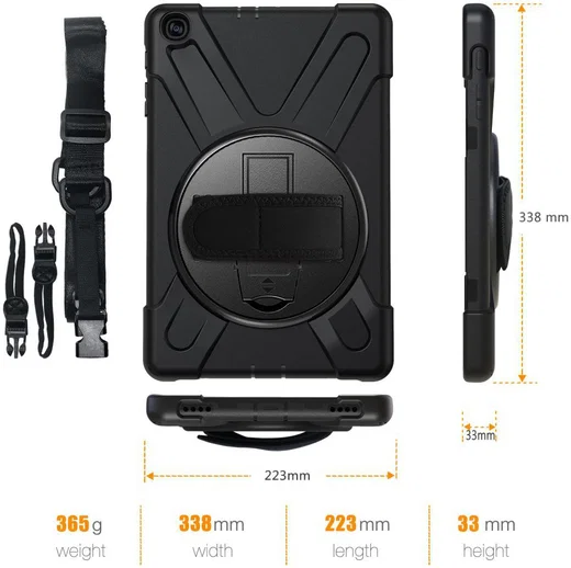 Samsung Galaxy Tab A 10.1 (2019) Hybride Kickstand Hoesje Zwart afbeelding 4