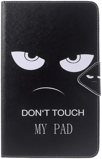Samsung Galaxy Tab A 10.1 (2016) Portemonnee Hoesje Don't Touch Print afbeelding 1