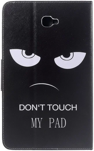Samsung Galaxy Tab A 10.1 (2016) Portemonnee Hoesje Don't Touch Print afbeelding 3
