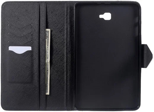 Samsung Galaxy Tab A 10.1 (2016) Portemonnee Hoesje Don't Touch Print afbeelding 4