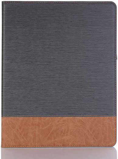 Apple iPad Pro 12.9 (2018) Linnen Portemonnee Hoesje Zwart afbeelding 1