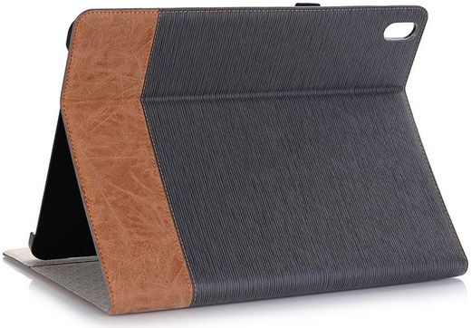 Apple iPad Pro 12.9 (2018) Linnen Portemonnee Hoesje Zwart afbeelding 2