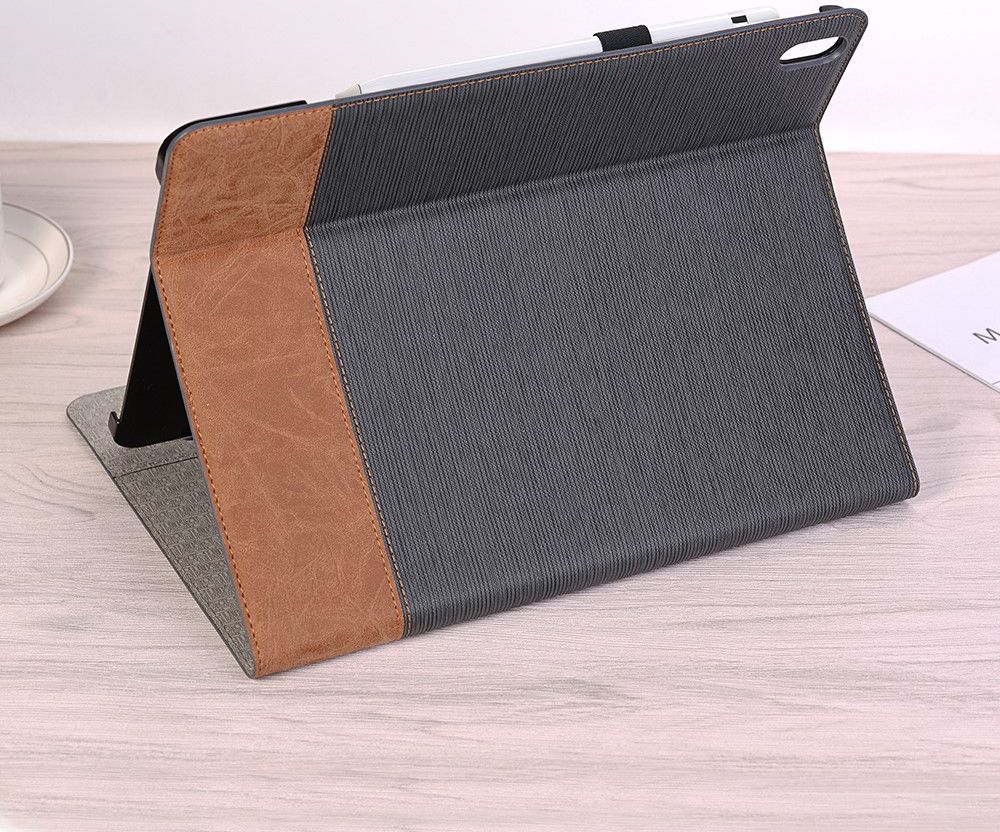 Apple iPad Pro 12.9 (2018) Linnen Portemonnee Hoesje Zwart afbeelding 6