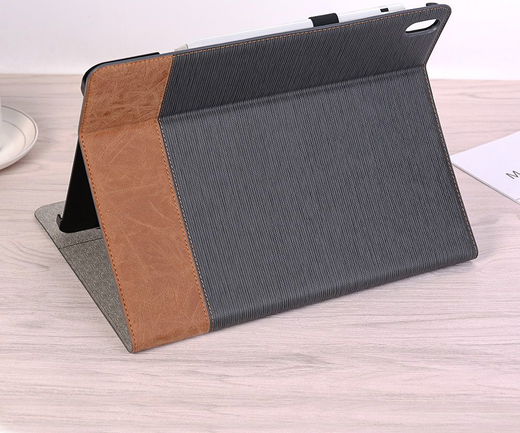 Apple iPad Pro 12.9 (2018) Linnen Portemonnee Hoesje Zwart afbeelding 6