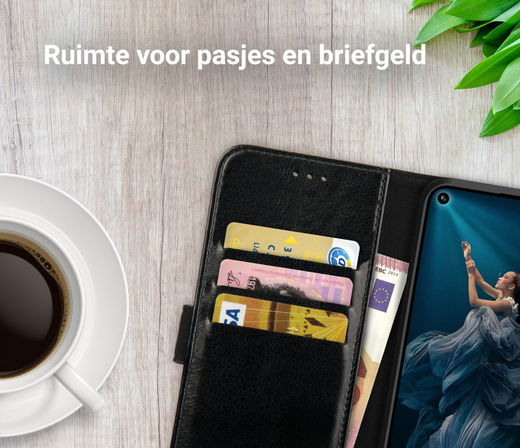 Rosso Element Honor 20 Pro Hoesje Book Cover Zwart afbeelding 9