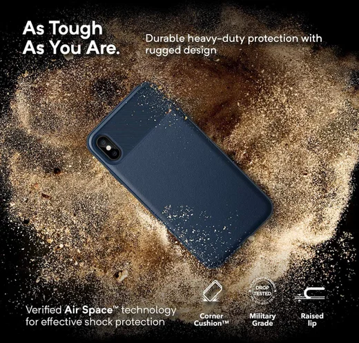 Caseology Vault Apple iPhone XS Max Hoesje Blauw afbeelding 4