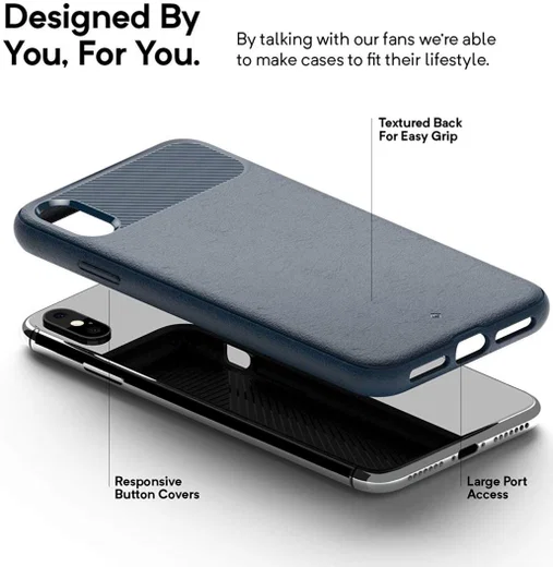 Caseology Vault Apple iPhone XS Max Hoesje Blauw afbeelding 6
