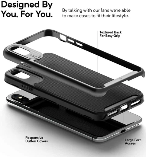Caseology Wavelength Apple iPhone XS Max Hoesje Zwart afbeelding 6