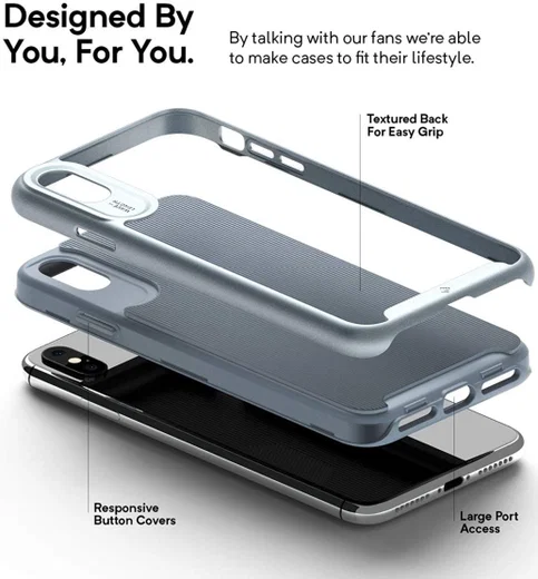 Caseology Wavelength Apple iPhone XS Max Hoesje Licht Blauw afbeelding 6