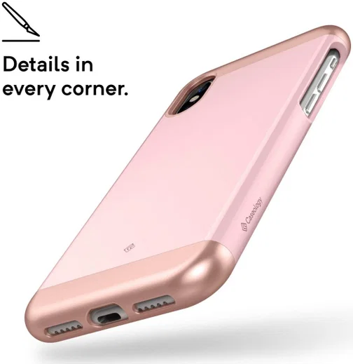 Caseology Savoy Apple iPhone XS / X Hoesje Roze Goud afbeelding 4