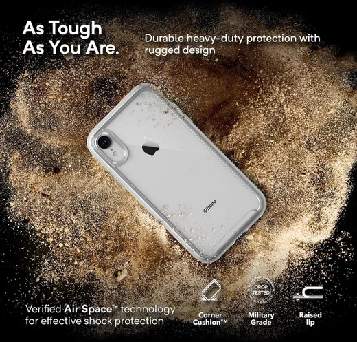 Caseology Skyfall Apple iPhone XR Hoesje Transparant/Zilver afbeelding 6