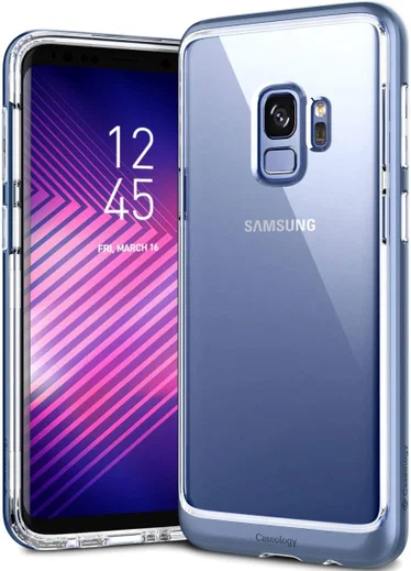 Caseology Skyfall Samsung Galaxy S9 Hoesje Transparant/Blauw afbeelding 1