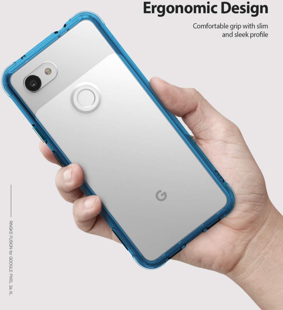 Ringke Fusion Google Pixel 3a XL Hoesje Blauw afbeelding 5
