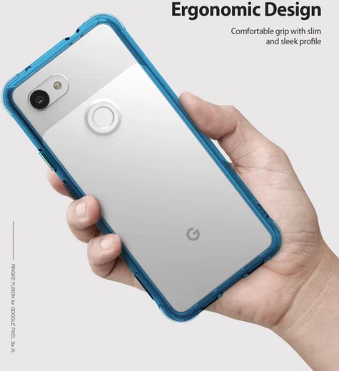 Ringke Fusion Google Pixel 3a XL Hoesje Blauw afbeelding 5