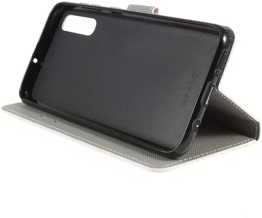 Samsung Galaxy A50 Book Case Hoesje Wallet Kunstleer Print Bloesem afbeelding 3