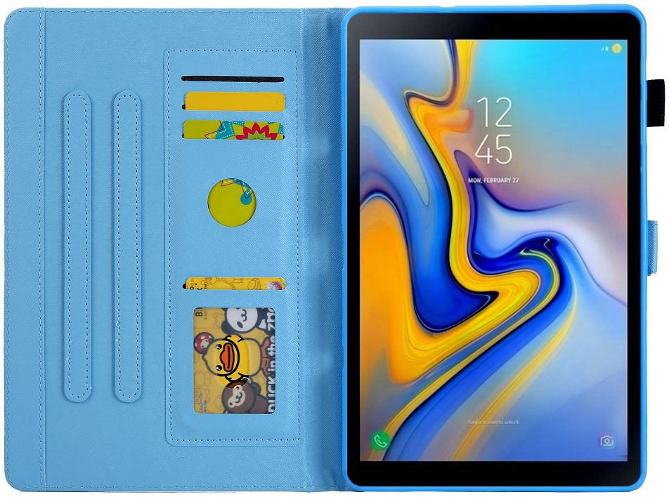 Samsung Galaxy Tab A 10.1 (2019) Portemonnee Hoesje Bloemen Print afbeelding 2