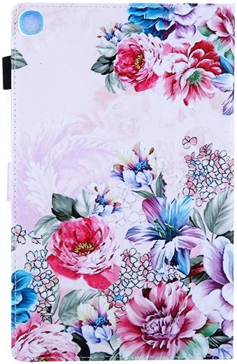Samsung Galaxy Tab A 10.1 (2019) Portemonnee Hoesje Bloemen Print afbeelding 5