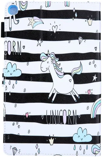 Samsung Galaxy Tab A 10.1 (2019) Portemonnee Hoesje Unicorn Print afbeelding 5
