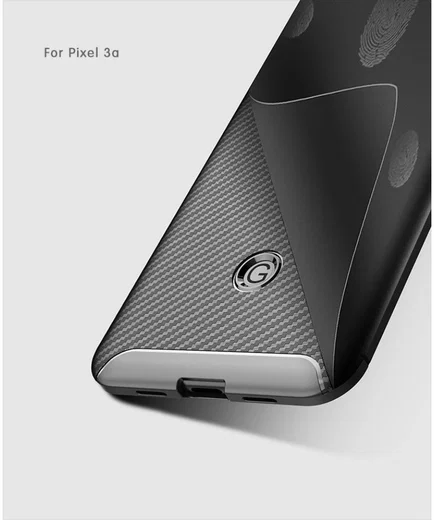 Google Pixel 3a Siliconen Carbon Hoesje Zwart afbeelding 15