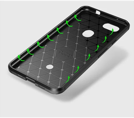 Google Pixel 3a Siliconen Carbon Hoesje Zwart afbeelding 20