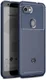 Google Pixel 3a Siliconen Carbon Hoesje Blauw afbeelding 1