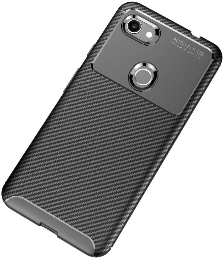 Google Pixel 3a XL Siliconen Carbon Hoesje Zwart afbeelding 11