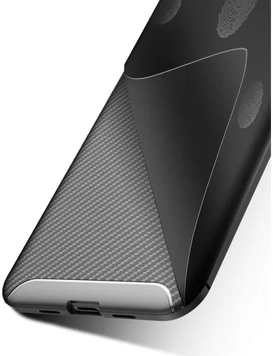 Google Pixel 3a XL Siliconen Carbon Hoesje Zwart afbeelding 5