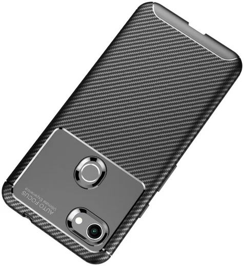 Google Pixel 3a XL Siliconen Carbon Hoesje Zwart afbeelding 8