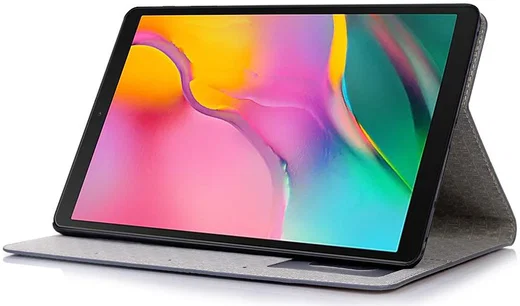 Samsung Galaxy Tab A 10.1 (2019) Linnen Portemonnee Hoesje Zwart afbeelding 3