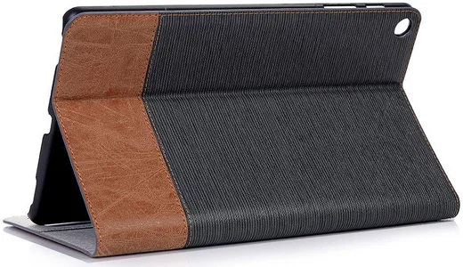Samsung Galaxy Tab A 10.1 (2019) Linnen Portemonnee Hoesje Zwart afbeelding 5