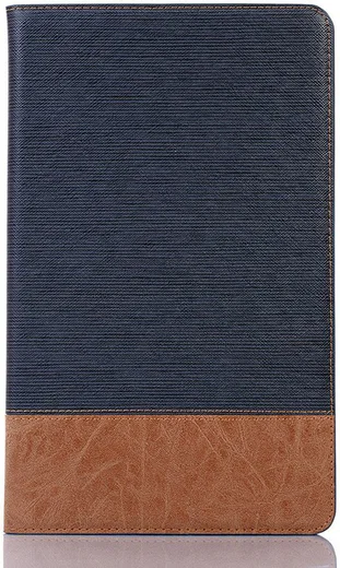 Samsung Galaxy Tab A 10.1 (2019) Linnen Portemonnee Hoesje Blauw afbeelding 1