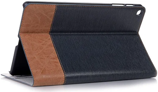 Samsung Galaxy Tab A 10.1 (2019) Linnen Portemonnee Hoesje Blauw afbeelding 5